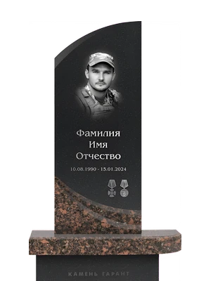 Диагональная композиция из двух гранитов